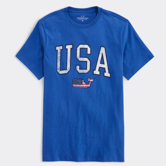 Vineyard Vines Men’s Short Sleeve T-Shirt, USA Tee Size Small Cotton Shirt - Picture 1 of 7